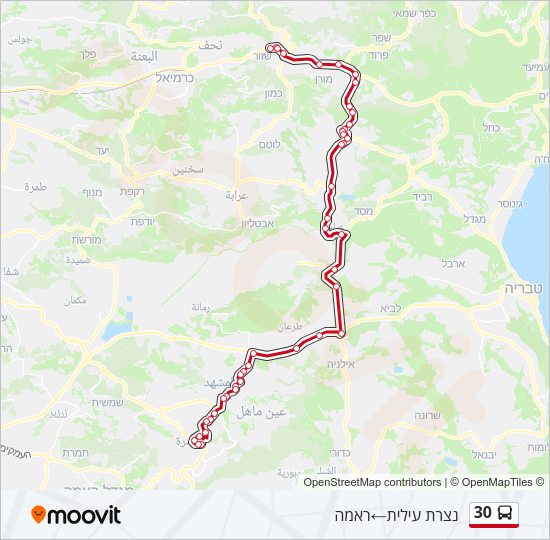 30 Bus Line Map
