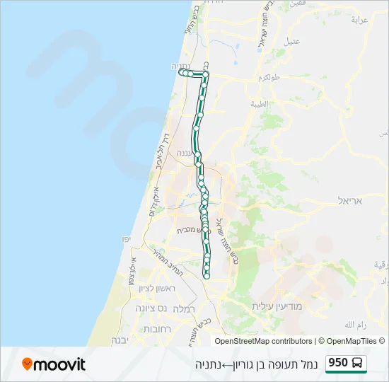 950 Bus Line Map