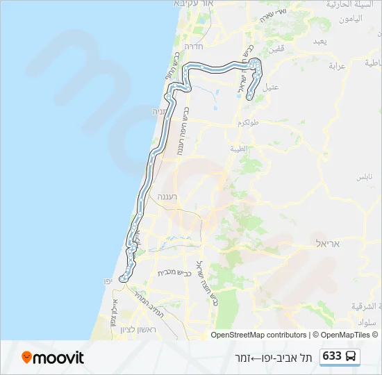 633 Bus Line Map