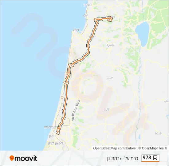 978 Bus Line Map