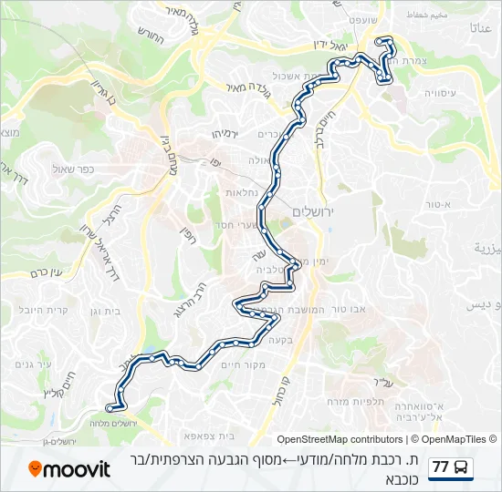 77 Bus Line Map