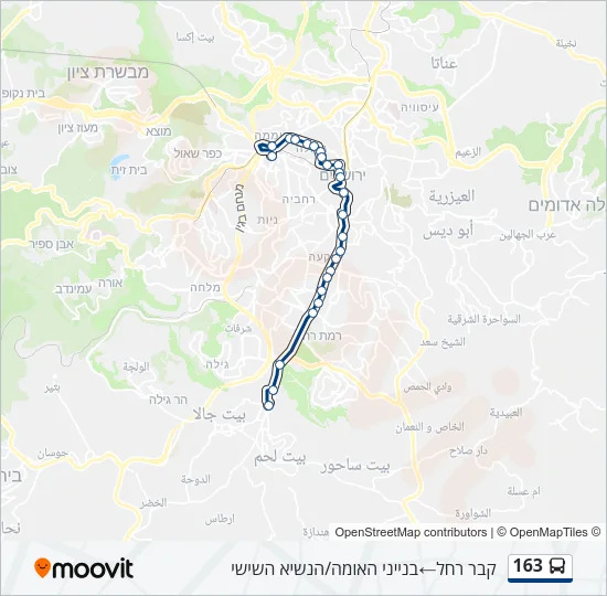 163 Bus Line Map