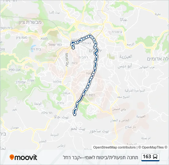163 Bus Line Map