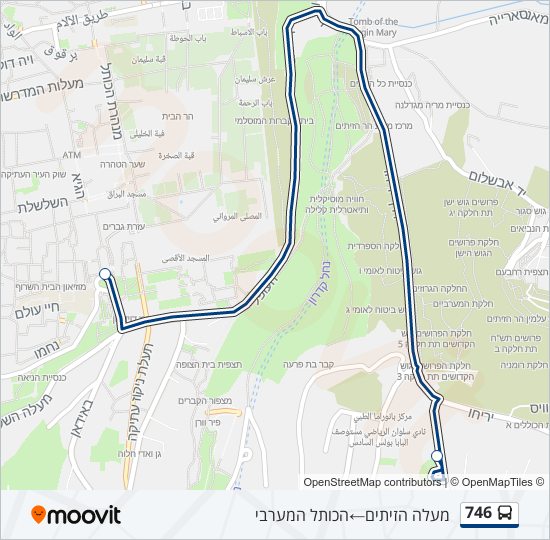 746 bus Line Map