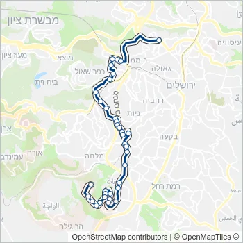 851 Bus Line Map
