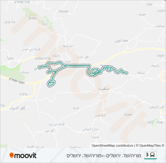 3 Bus Line Map