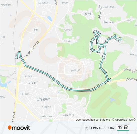 19 Bus Line Map