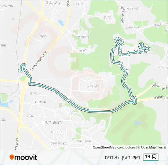 19 Bus Line Map