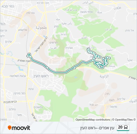 Автобус 20: карта маршрута