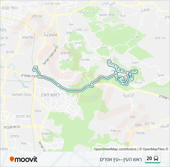 20 Bus Line Map