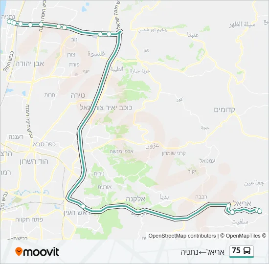 75 Bus Line Map