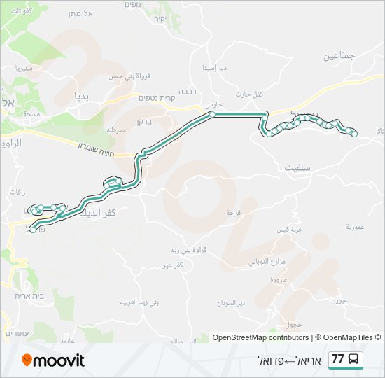 Автобус 77: карта маршрута