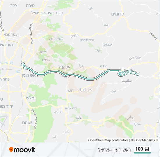 100 Bus Line Map