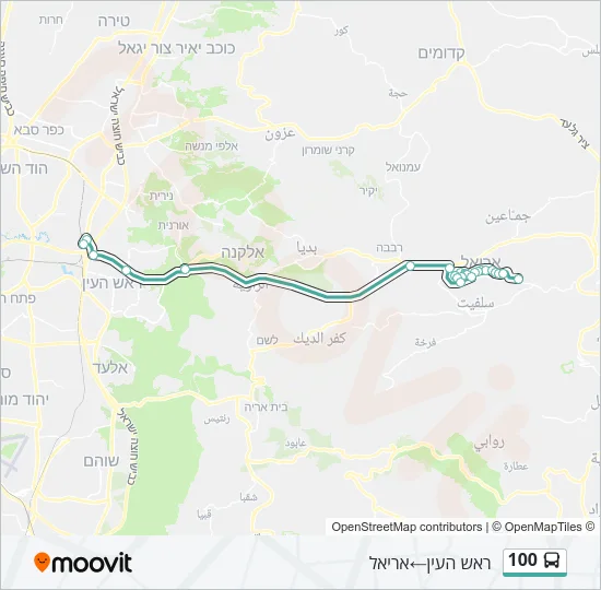 100 Bus Line Map