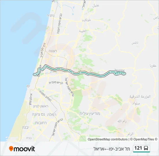 121 Bus Line Map