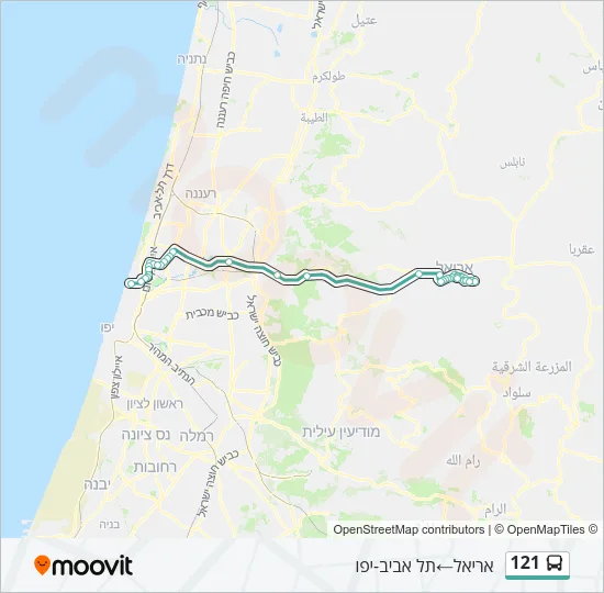 121 Bus Line Map