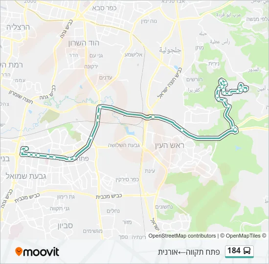 184 Bus Line Map