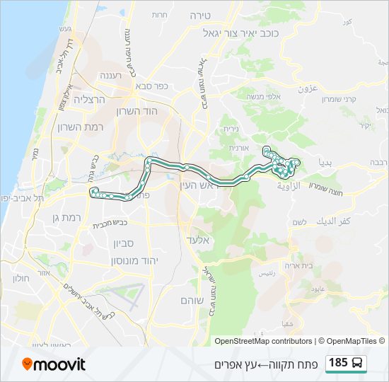 185 Bus Line Map