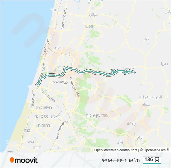 186 Bus Line Map