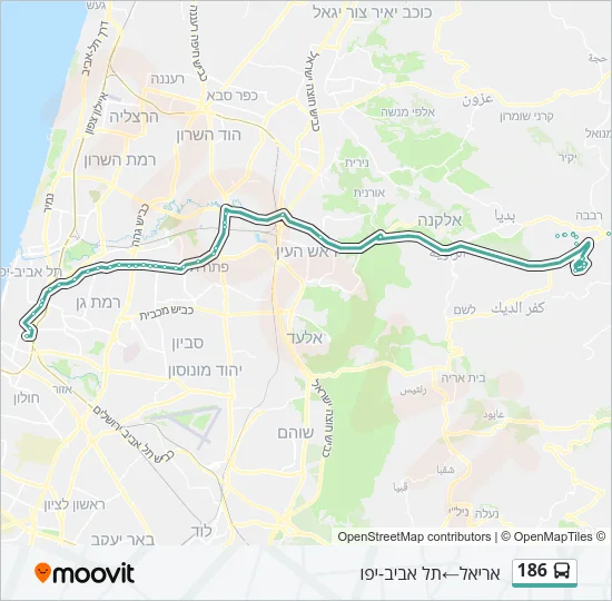 186 Bus Line Map