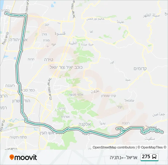275 Bus Line Map