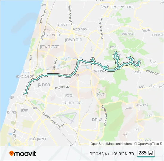 285 Bus Line Map
