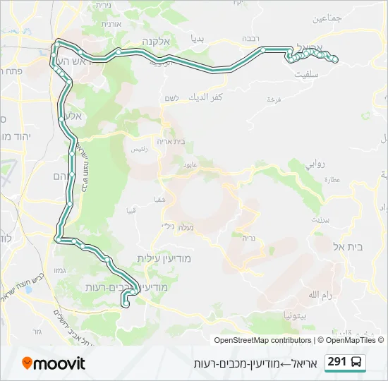 291 Bus Line Map