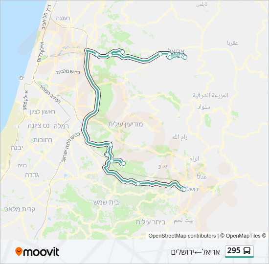 295 Bus Line Map