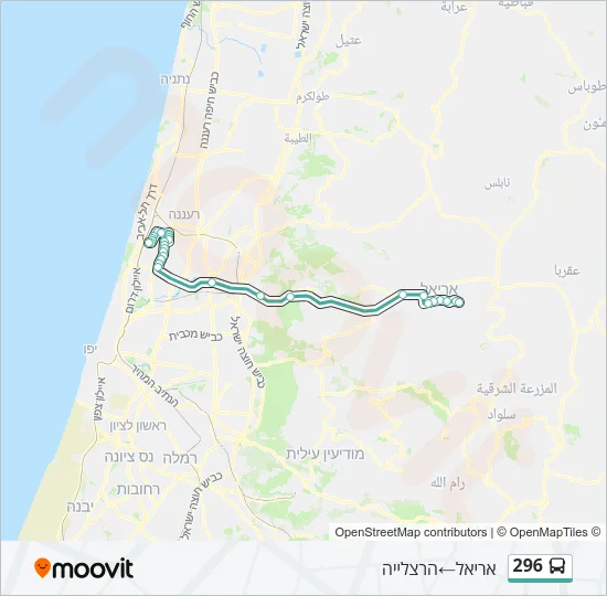 296 Bus Line Map