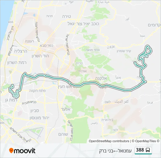 388 Bus Line Map