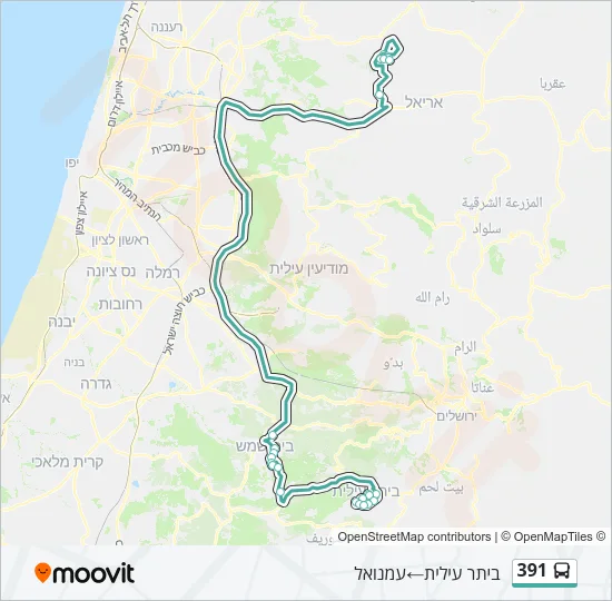 391 Bus Line Map