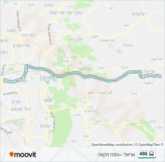 486 Bus Line Map