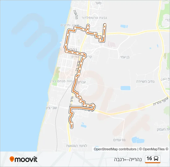 16 Bus Line Map