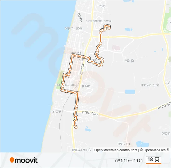 18 Bus Line Map