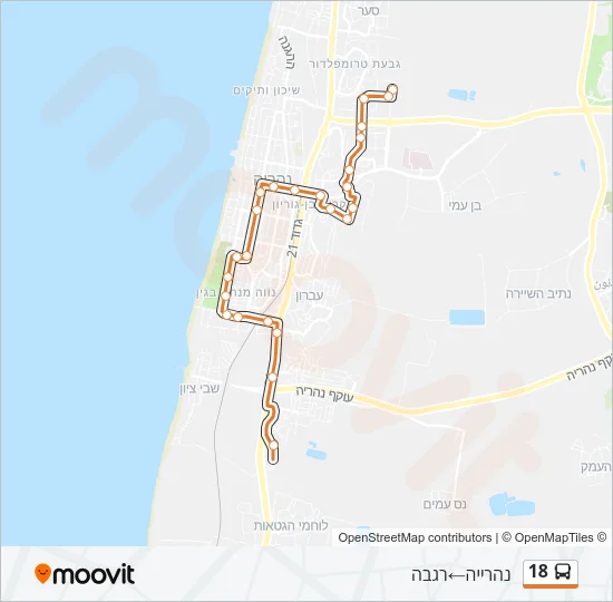 18 Bus Line Map