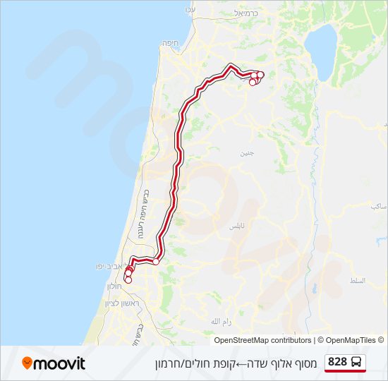 828 Bus Line Map