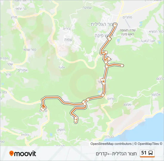 51 Bus Line Map