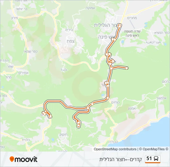 51 Bus Line Map