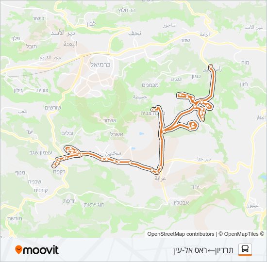 34 - בהזמנה מראש bus Line Map