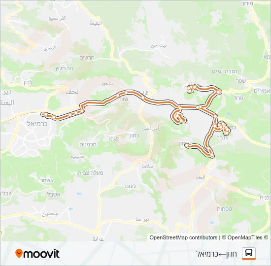 Автобус 40 - בהזמנה מראש: карта маршрута