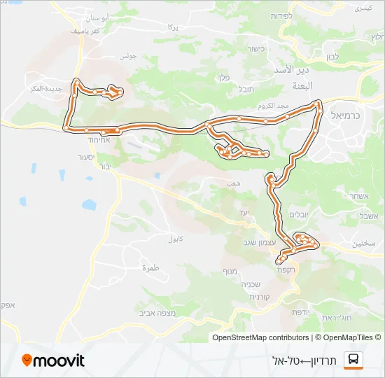 Автобус 139 - בהזמנה מראש: карта маршрута