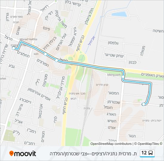 Автобус 12: карта маршрута