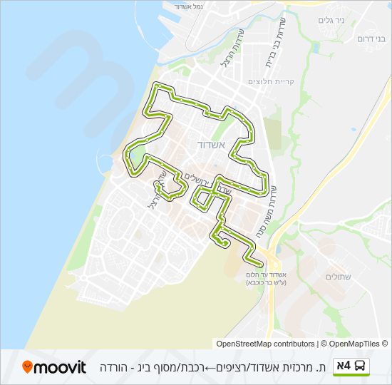 4א Bus Line Map