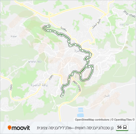 56 bus Line Map