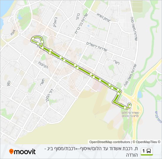 1 bus Line Map