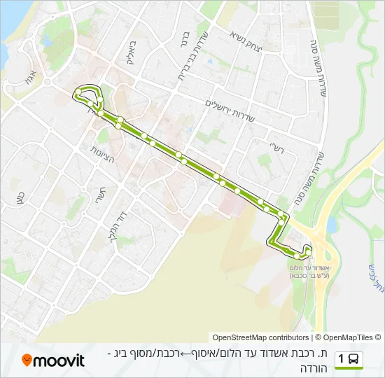 1 Bus Line Map