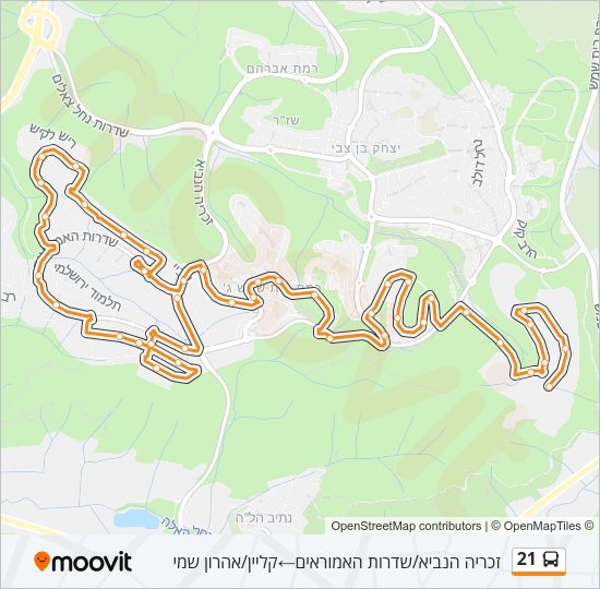 21 Bus Line Map