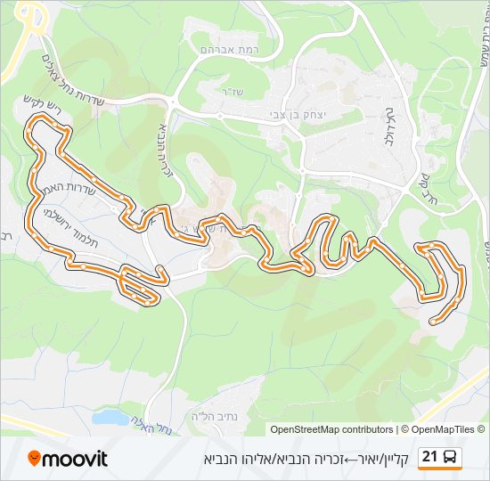 21 Bus Line Map