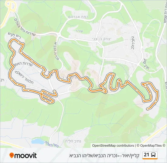 21 Bus Line Map
