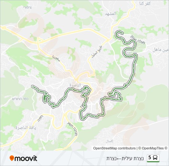 5 Bus Line Map